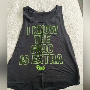 Women’s Victoria’s Secret PINK “I Know the Guac is Extra” Tank | Size medium